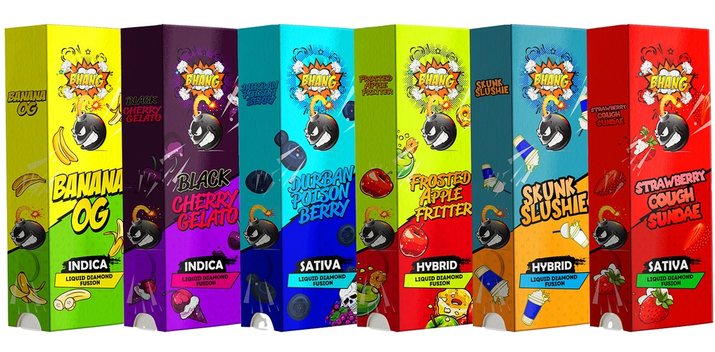 Bhang Bars Liquid Diamond Fusion THC Vapes 2g - Banana OG (Indica)